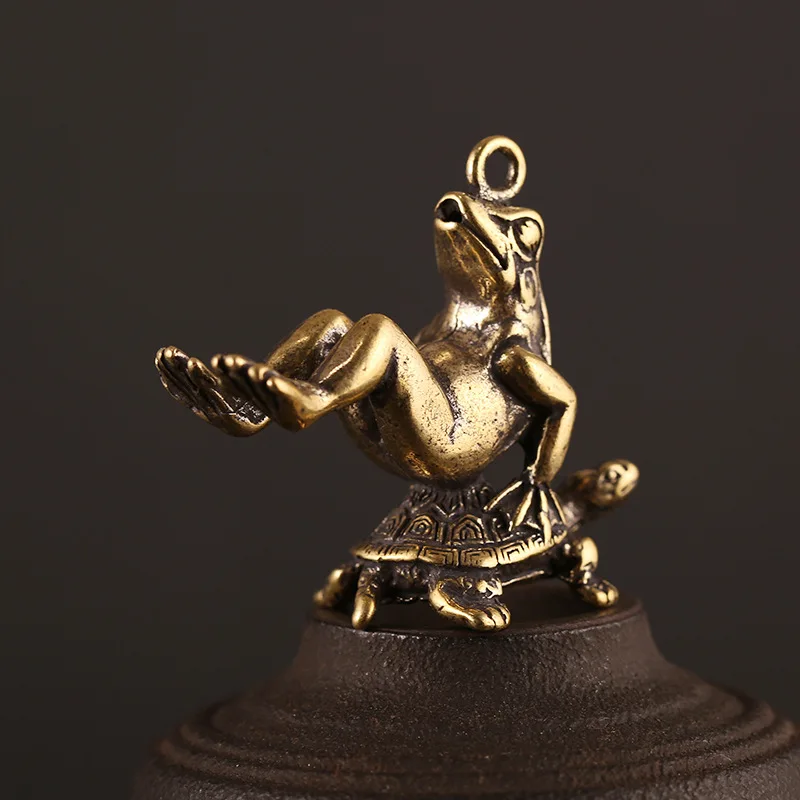 Медная черепаха переносной ключ в форме лягушки цепочка подвески украшения