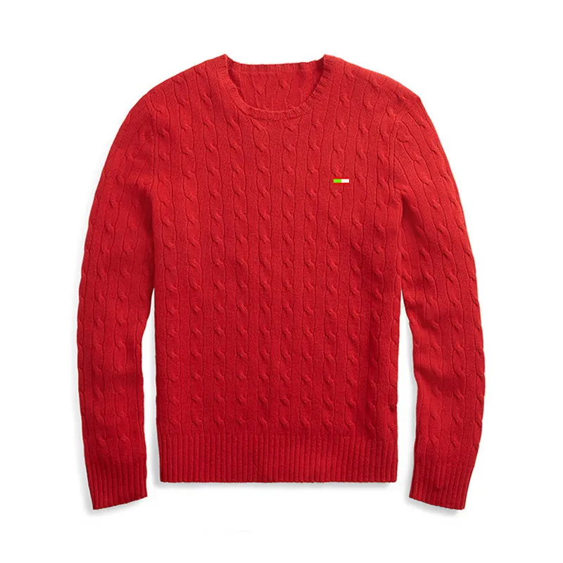 

6 Colors Men Autumn Winter Solid Color O-neck Long Sleeve Twist Knitted Slim Sweater Men's Knitted Sweaters Pullover Knitwear