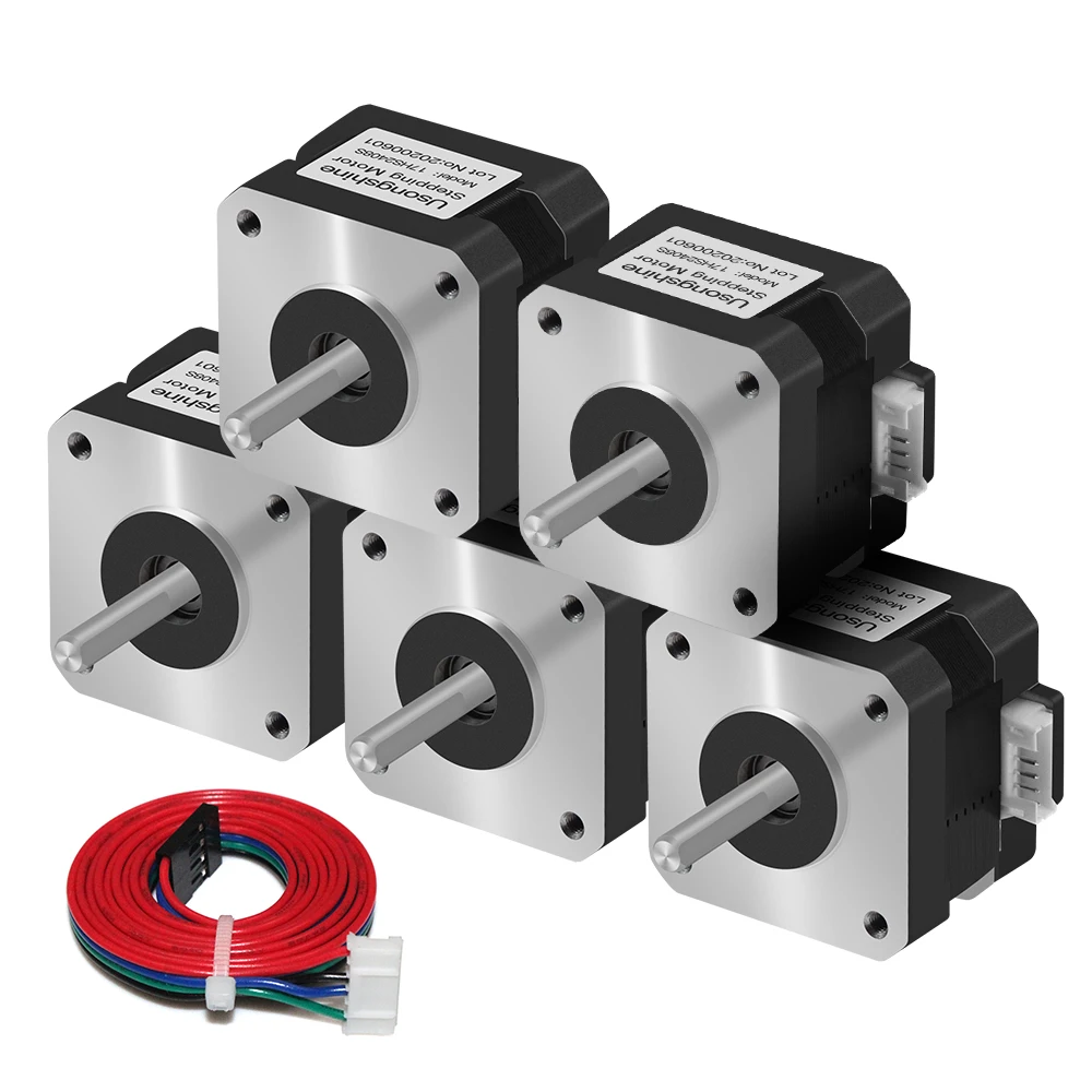5 шт./лот шаговый двигатель Nema 17HS2408S 4-lead 17 42 Motor 42bygh 0.6A CE ROSH ISO CNC лазерные и