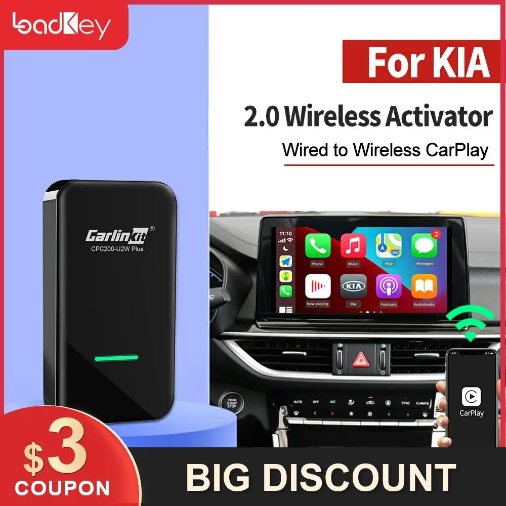 

Loadkey & Carlinkit 2.0 CarPlay Wireless For KIA Sportage Rio Sorento Stinger Stonic Kxcross Optima Telluride SmartBox Activator