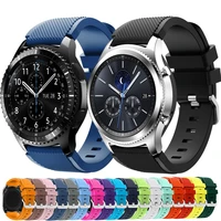 20mm 22mm band for samsung galaxy watch 346mm42mmactive 246 gear s3 frontiers2sport silicone bracelet huawei gt 22e strap