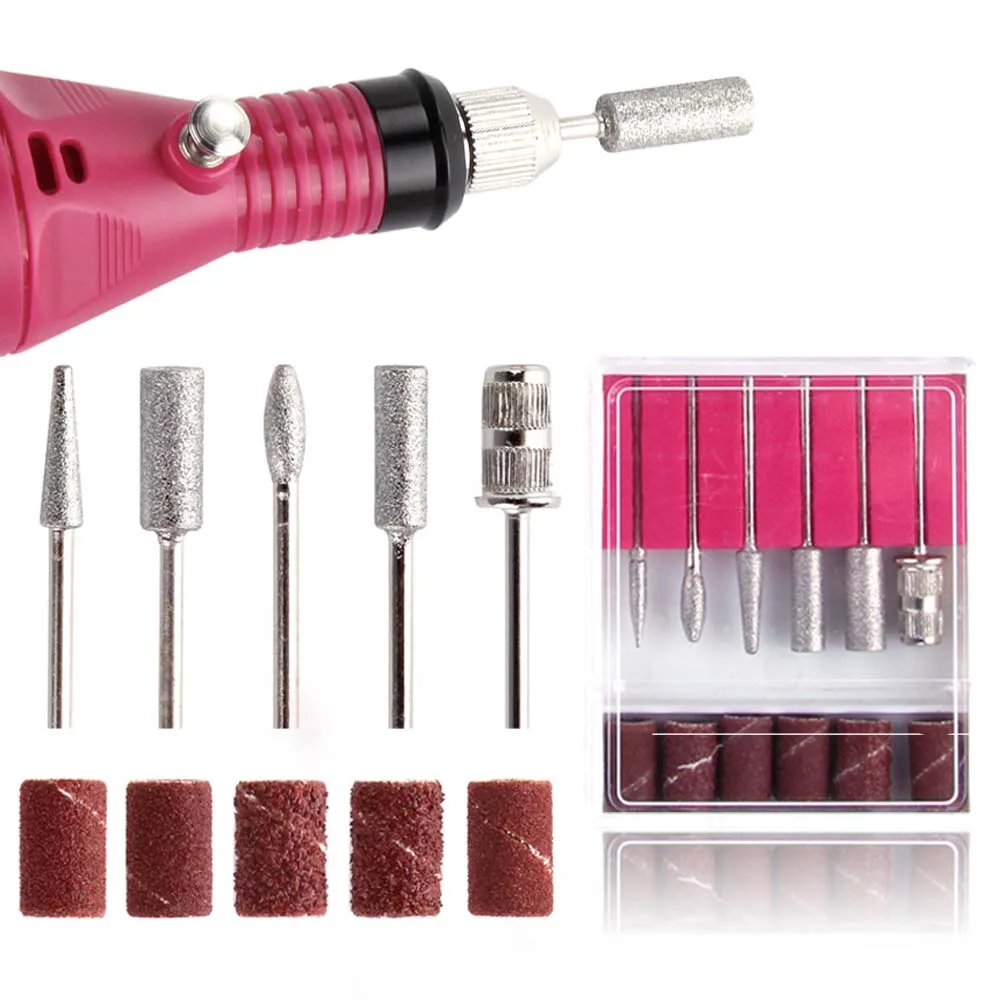 

Professional 6PCS Nail Drill Bits Grinding Head Sanding bands For Electric Manicure Pedicure Milling Machine Gel Polish Nail Art
