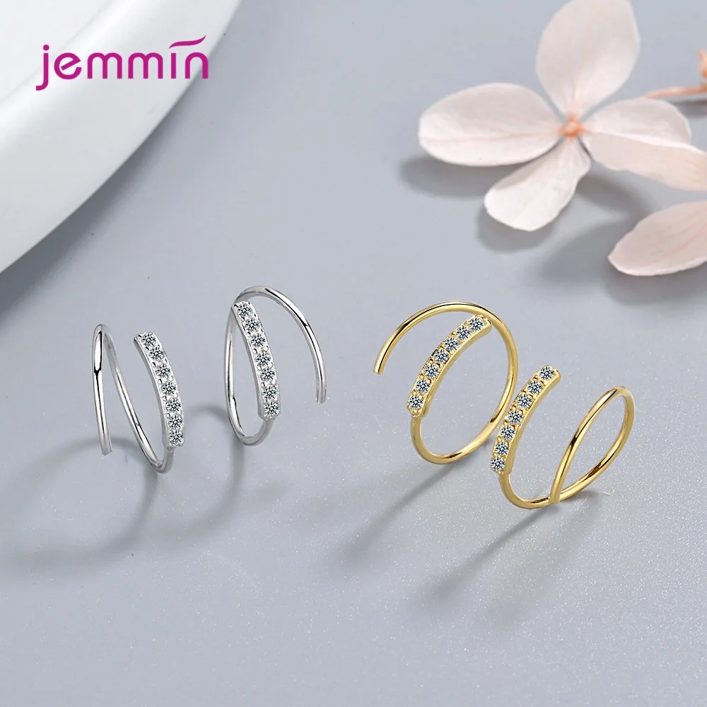 Женские серьги-кольца из серебра 925 пробы в простом Корейском стиле | Украшения и