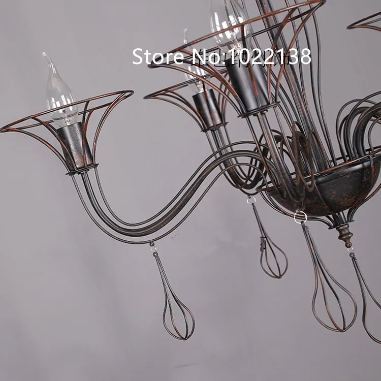 

American industrial retro wrought iron chandelier Bar cafe restaurant droplight creative contracted Europe type droplight