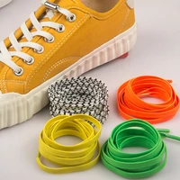 1pair no tie shoelaces round elastic shoe laces for kids and adult sneakers shoelace quick lazy laces 21 color shoestrings
