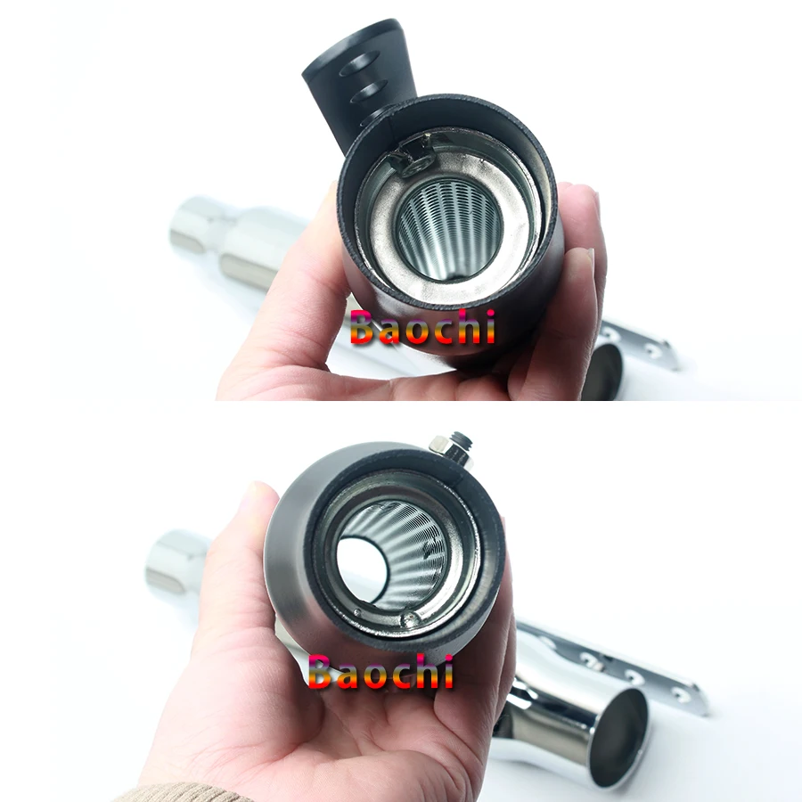 Для мотоцикла глушитель 45 мм винтажная хромированная труба Ретро выхлопная