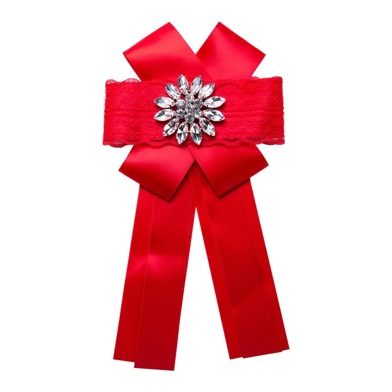 6 цветов бархатная брошь с бантом большой кристалл ткань галстук бабочка броши