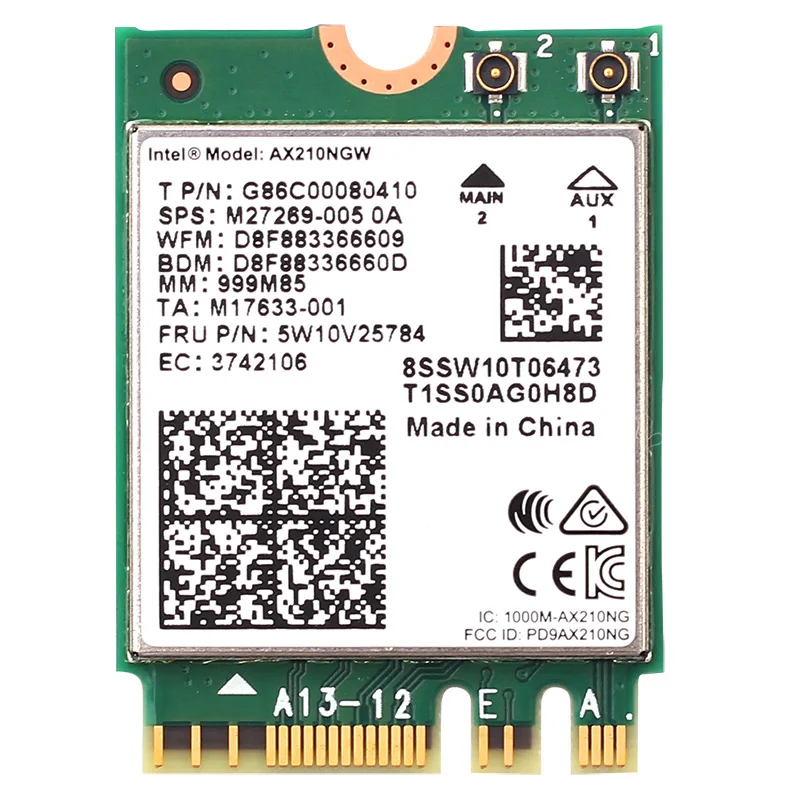 5374 Мбит/с Intel AX210 802.11ax Wi-Fi 6E настольный комплект антенна для карты Bluetooth 5 2 4G/Φ/6 ГГц