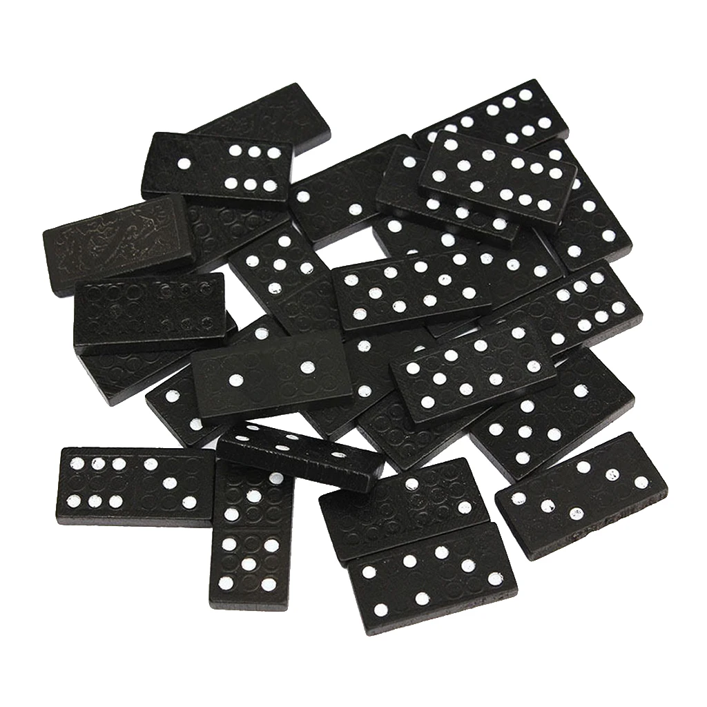 Детский домино игровой набор из 28 штук с деревянной коробкой традиционный