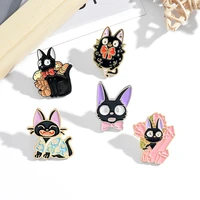 lamedee creative cartoon characters brooch jewelry alloy brooch badges gifts small black cat