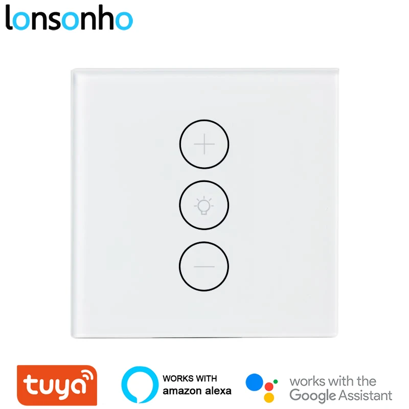 Lonsonho Tuya Wifi умный диммер ЕС США сенсорная панель светильник переключатель