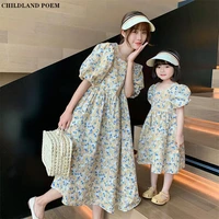 mother daughter dresses summer family matching clothes floral family look mommy and me clothes mom daughter girls dress outfits