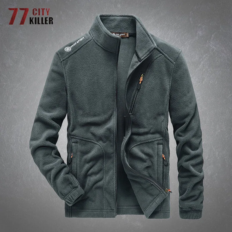 

Winter Fleece Military Jacket Mens Casual Thicken Warm Multi-pocket Bomber Coat Male Outdoor Windproof Tactical Army Jackets Men