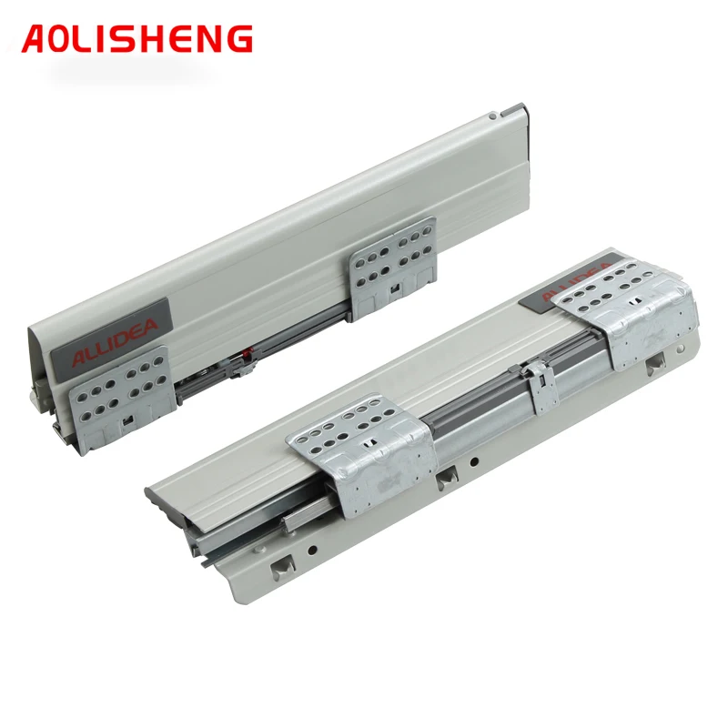 AOLISHENG 35 кг тяжелая нагрузка полный удлинитель двойная стена самозакрывающийся