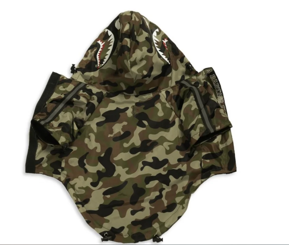 

American Popular Windproof Big Pet Raincoat Coat Clothes Camouflage Dog Jack