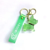 new cartoon method fighting dog keychains cute doll key chain creative custom couple ins bag pendant car crystal key ring