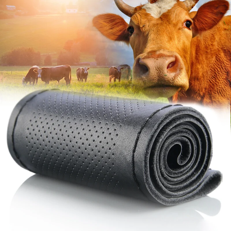 Чехол для руля LUNDA из натуральной кожи мягкий чехол Классический диаметром 38