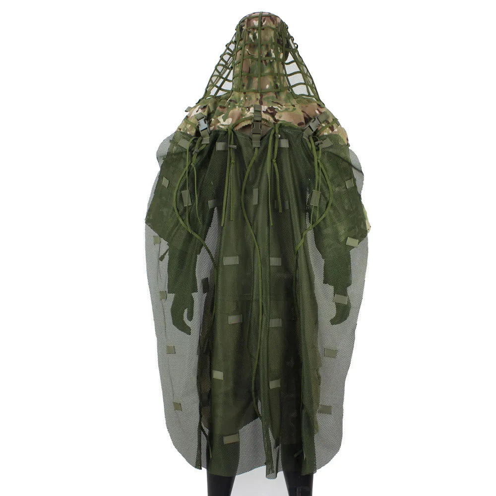 Дышащая основа для костюма Ghillie, капот для костюма Sniper Ghillie с накидкой Ghillie для охоты, снайпера, страйкбола, фото дикой природы