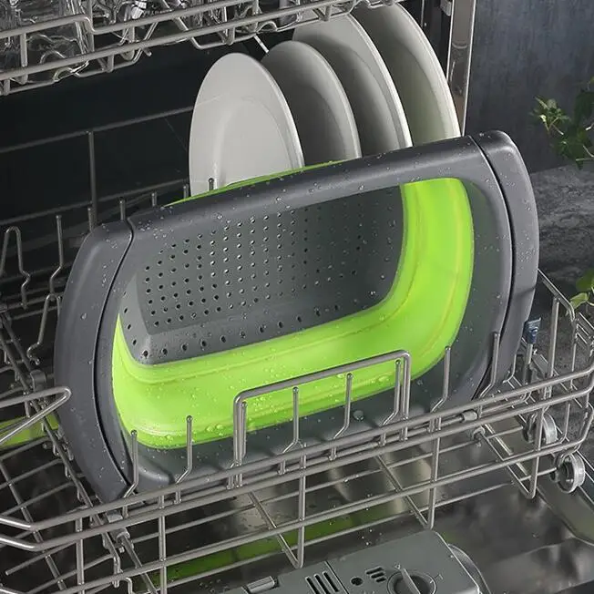 Складные корзины для слива складные кухонные силиконовые ситечки лапши фруктов