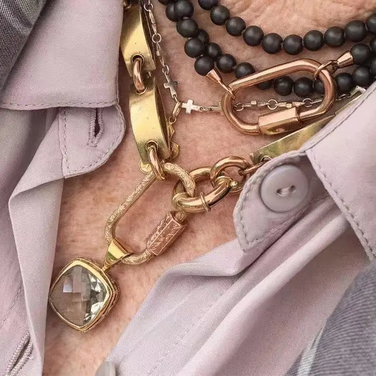 Ожерелье из кубинской цепи в стиле панк для мужчин и женщин винтажное Ювелирное