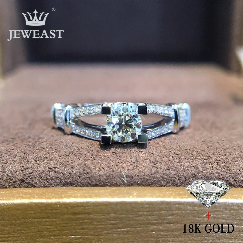 Кольцо из чистого золота 18 карат с натуральными бриллиантами красивое кольцо