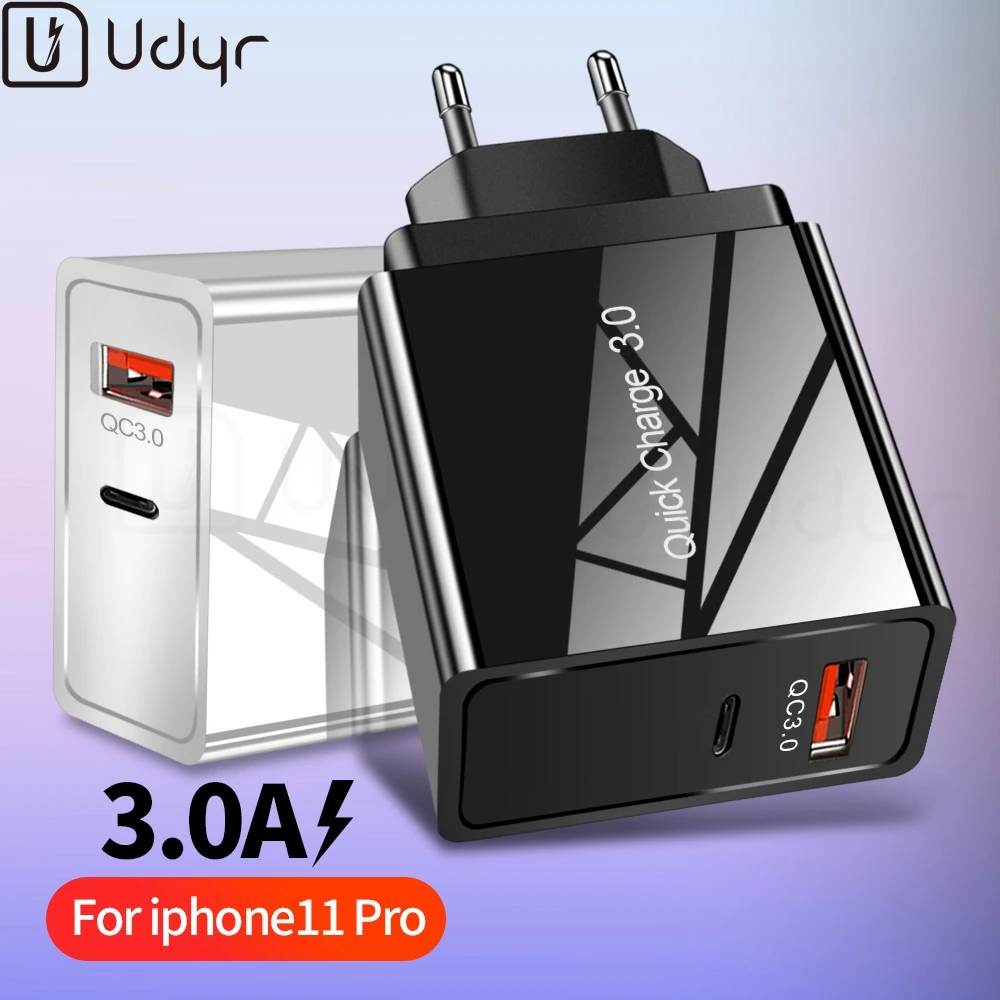 Быстрое зарядное устройство Udyr 4 0 3 36 Вт USB Type C QC для Samsung S10 plus PD быстрое iPhone 11