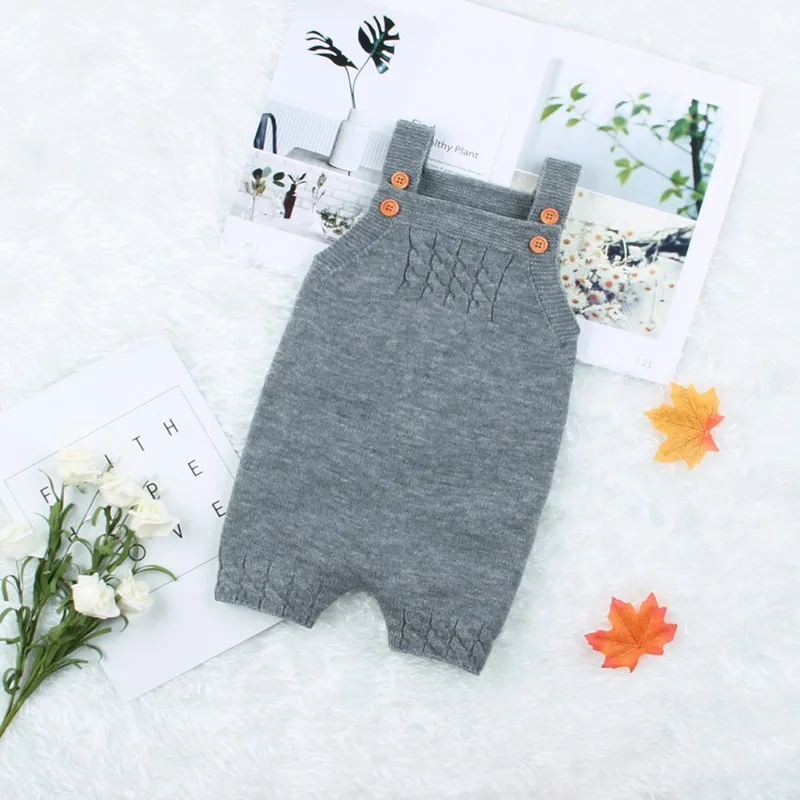 

Трикотажные однотонные комбинезоны без рукавов с принтом для маленьких мальчиков 0-24 месяцев, детский комбинезон, Одежда для новорожденных