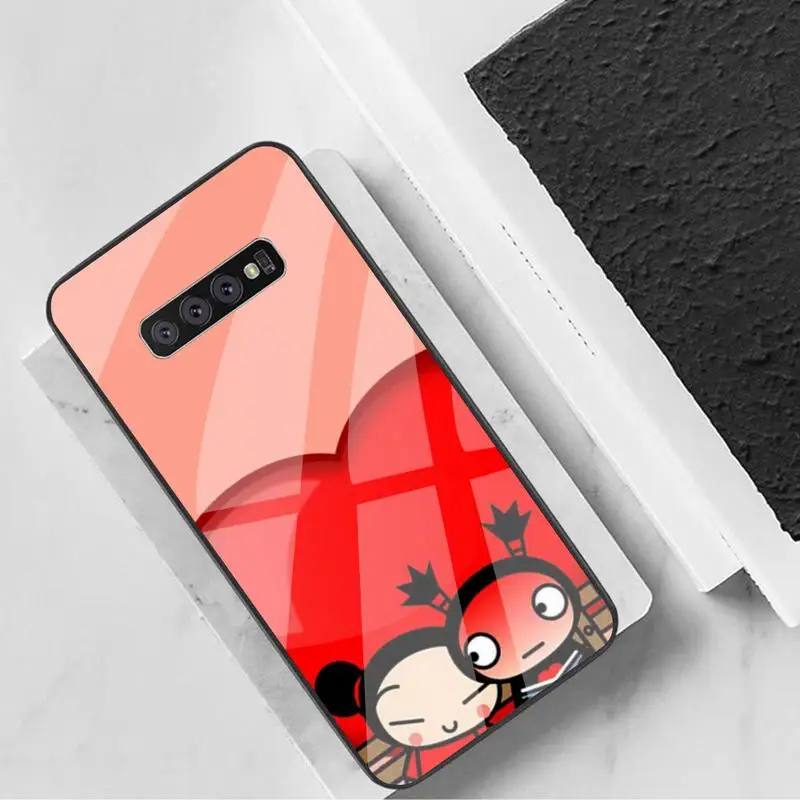 

Cartoon Cute China Doll Pucca Phone Case Tempered Glass For Samsung S6 7 8 9 10 20 Plus Ultra Note8 9 10 10pro