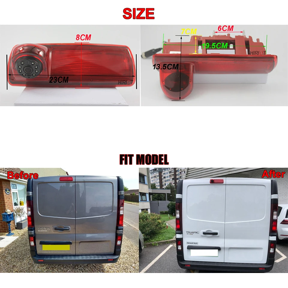 Камера заднего вида резервного копирования для Opel Vauxhall Vivaro Renault 8pcs c ИК-подсветкой