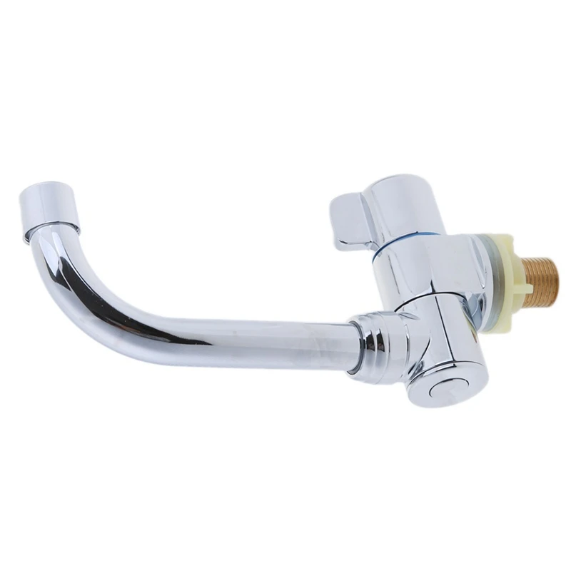 

Foldable RV Faucet 360 Degree Rotation Bathroom Kitchen Single Cold Water Copper Basin Faucet for RV Marine Boat