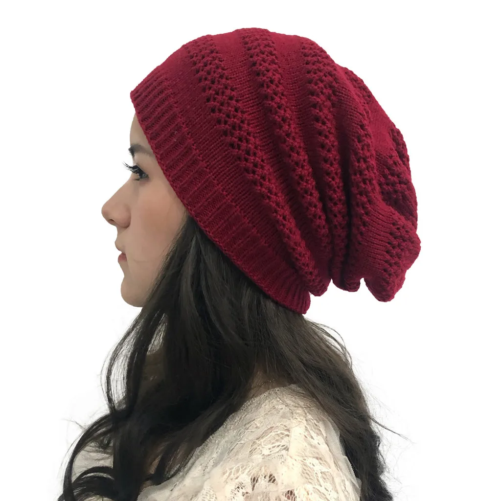 Осенне-зимняя женская шапка Skullies Beanies, однотонные вязаные Кепки из хлопка, женская зимняя шапка, мягкие теплые шапки, женская шапка