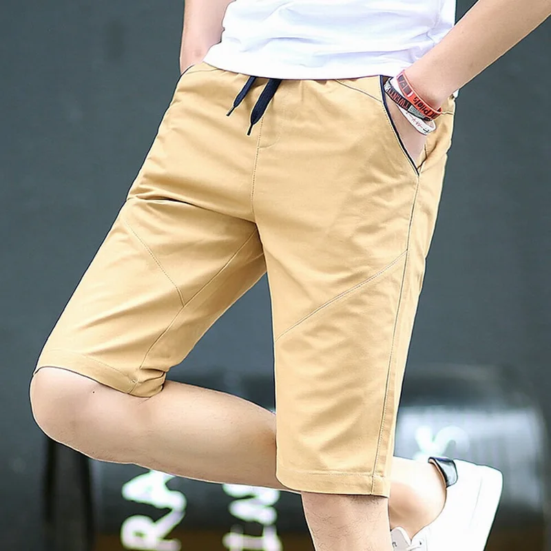 

2021 Jogger Shorts Beach Shorts Summer new cotton large casual men's shorts men's Capris beach pants factory wholesale