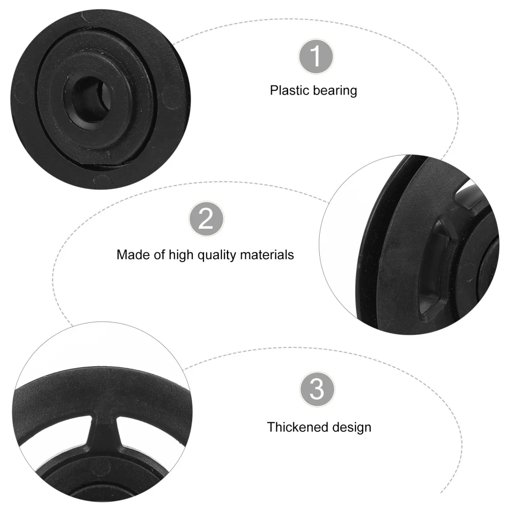 

1Pc Fitness Pulley Useful Fitness Pulley Gym Equipment Accessory (Black)