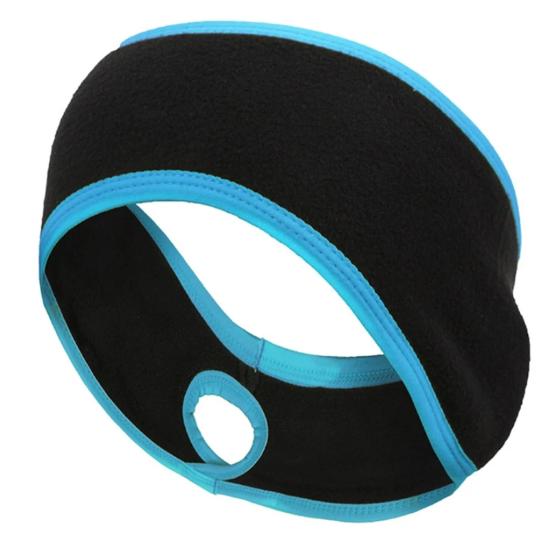 

Winter Running Ponytail Headband Polar Fleece Ear Warmer Sports Hair Band Turban M5TE