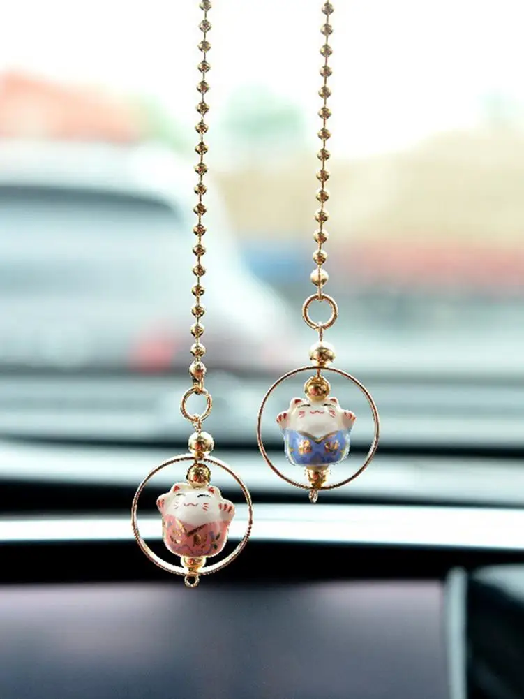 Lucky Cat автомобильный кулон милый изысканный подвесной орнамент для автомобиля