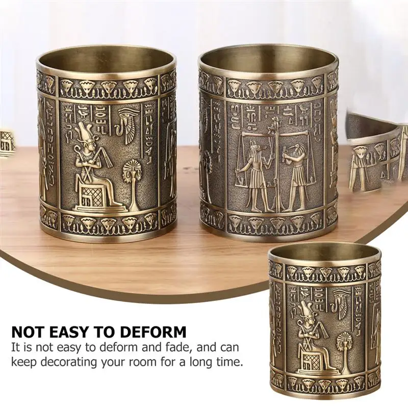 

1pc Practical Durable Multipurpose Vintage Office Pen Container Cosmetic Brush Holder