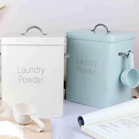 nordic style household washing powder storage box style large capacity bottle laundry powder box with spoon small hold bucket