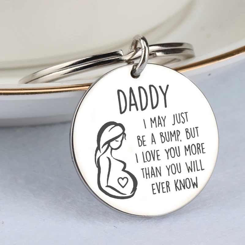 Брелок с надписью To Be A Dad возможно я просто шишка но люблю тебя больше чем ты