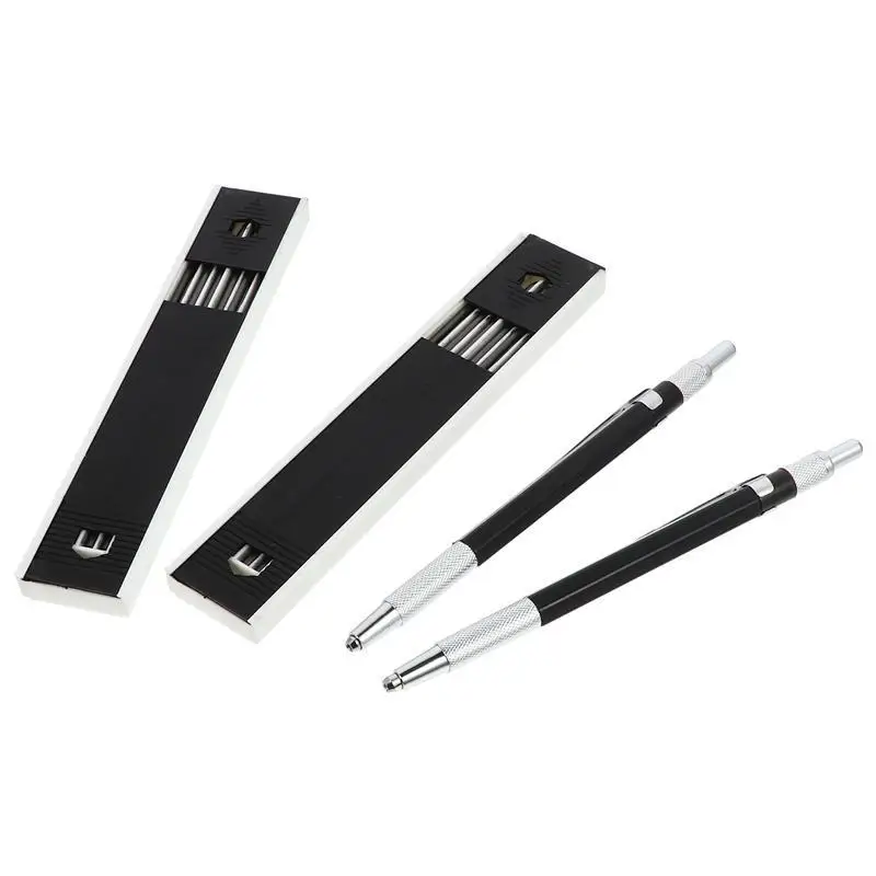 

2 Sets Mechanical Pencil Automatic Lead Pencil Carpenters Drawing Marking Device