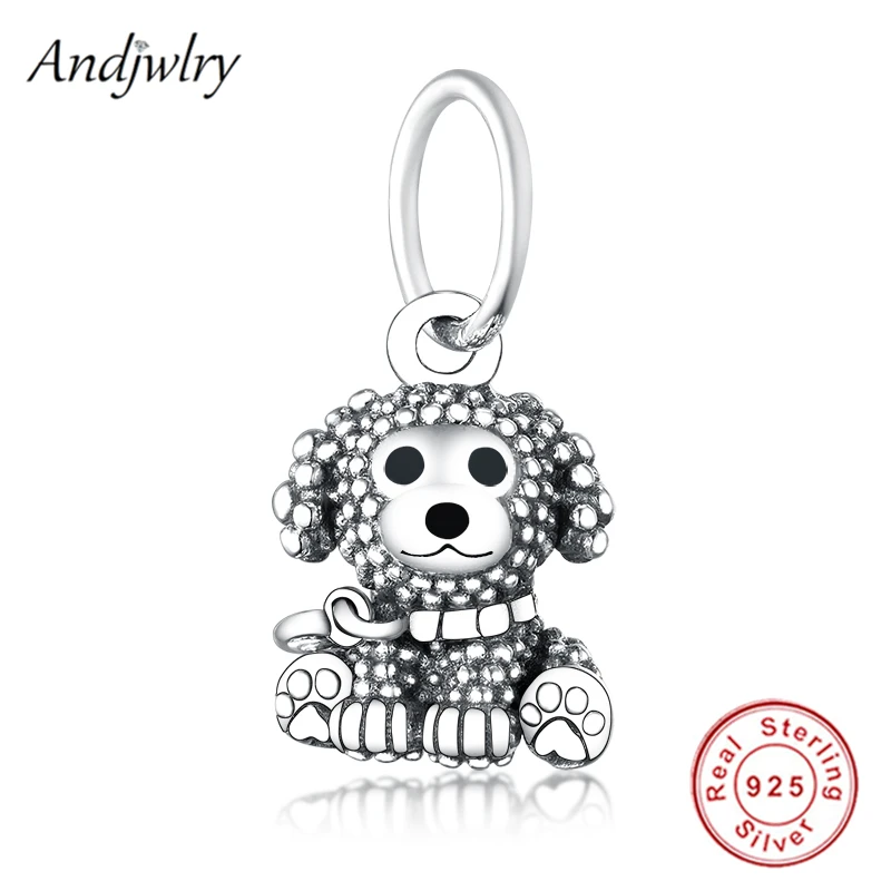 

Fit Original Pandora Charm Bracelets 925 Sterling Silver Poodle Puppy Dog Dangle Charm Pendants DIY Jewelry Berloque