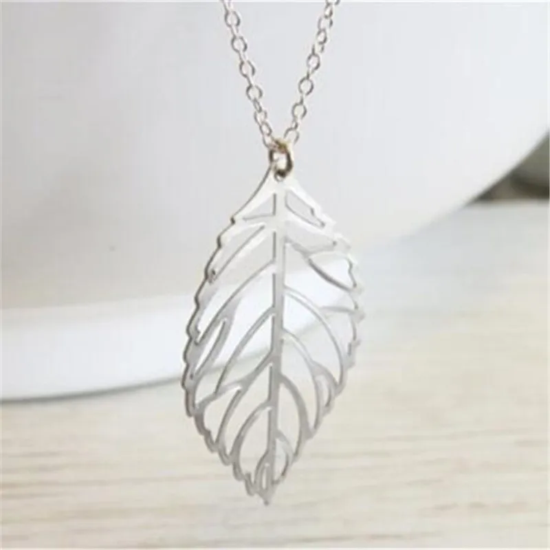 Ожерелье с листьями дерева цепочка золотого цвета подвеска ожерелья и кулоны