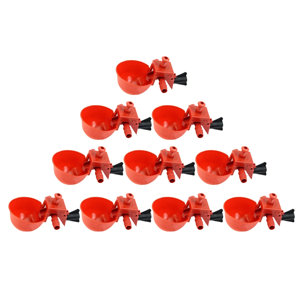 Набор из 10-автоматическая чашка-поилка для кур с кольцом-диспенсер воды птицы |