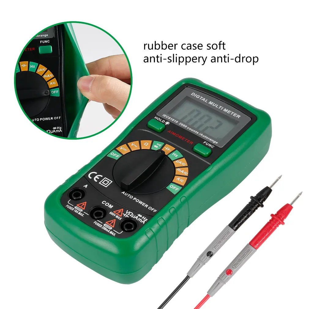 3.5 inch LCD Display Digital Multimeter Temperature Capacitance Frequency Test Auto Power Off Low Voltage Indication Backlight |