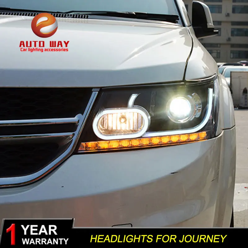 Чехол для стайлинга автомобиля Dodge Journey far 2009 2018 led фара светодиодная drl проектор hid