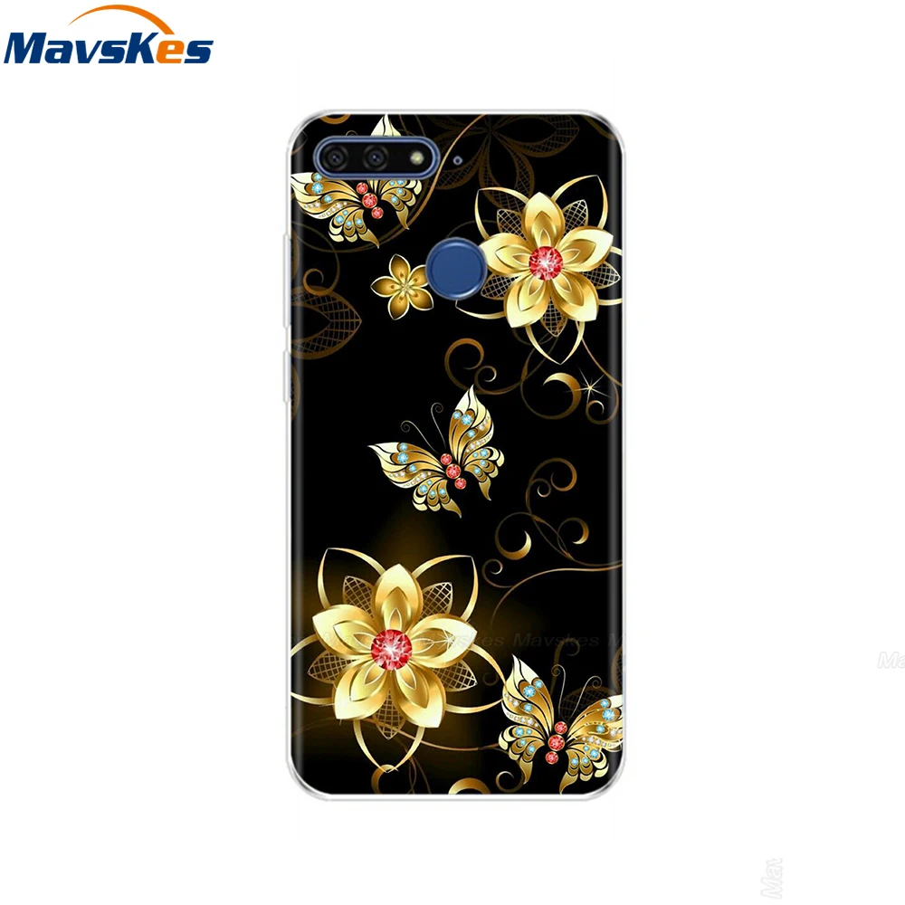 Для huawei Y6 чехол 5," дюймов ATU-L21 Мягкий Силиконовый ТПУ задняя крышка для телефона 360 Защитный чехол для huawei Y6 Prime Y 6 - Цвет: 28