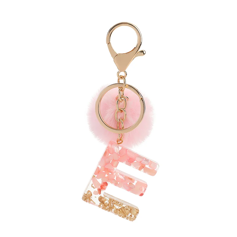 1 шт. брелок с надписью на английском языке розовый камень золотой лист