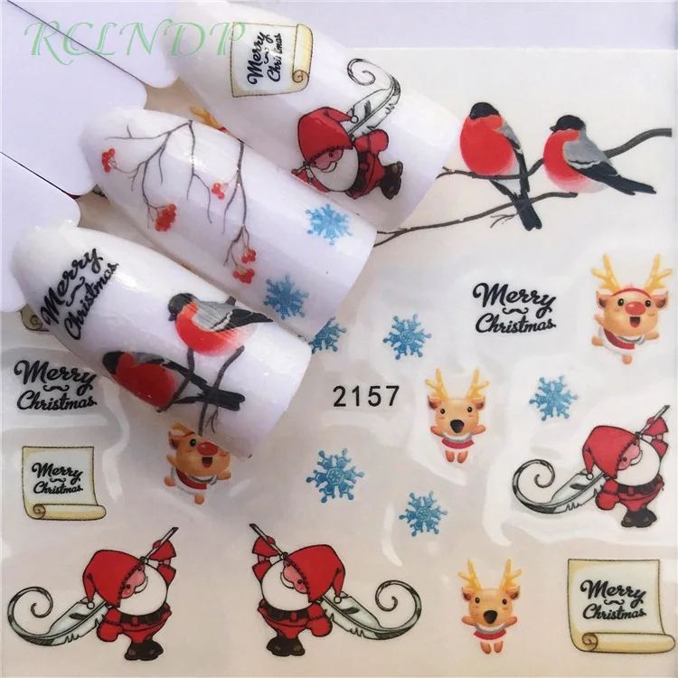 Наклейка для ногтей художественное украшение слайдер Счастливого Рождества