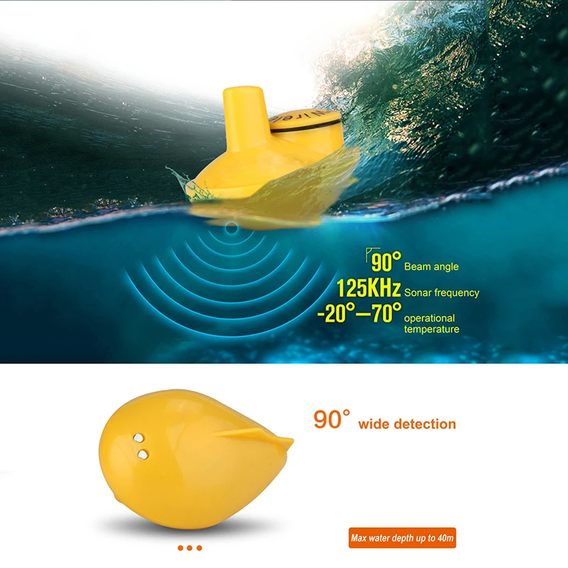 LUCKY FFCW1108-1 рыболокатор портативный 120 м беспроводной сигнализация 40 м/футов