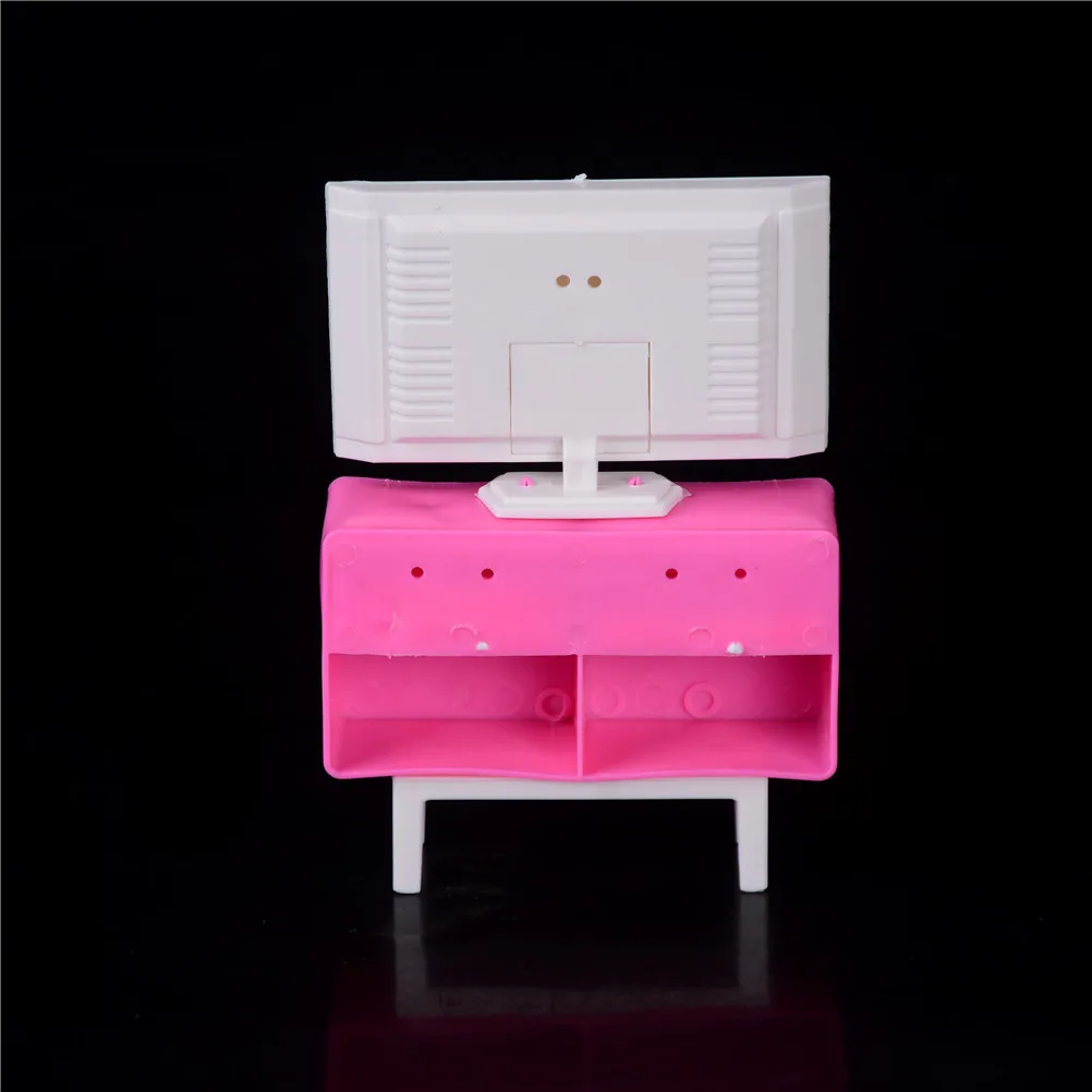 

Plastic Play TV Stand Cabinet 1/6 Scale For Doll's House Dollhouse Furniture