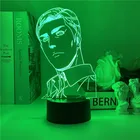 Аниме атака на Титанов 3d лампа Erwin Smith светильник для спальни украшение подарок для детей Атака на Титанов светодиодный ночсветильник Erwin Smith